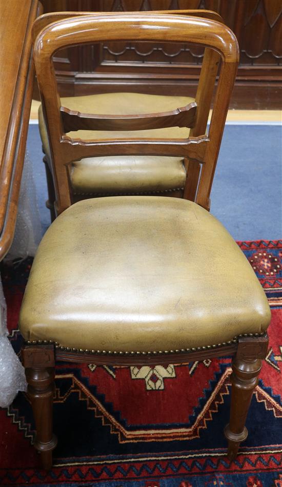 A set of six Victorian mahogany dining chairs